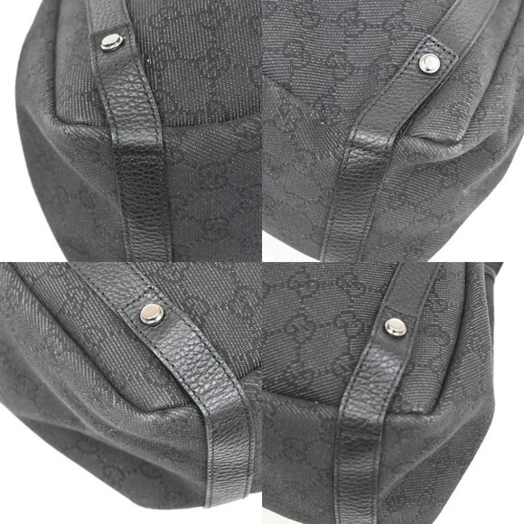 GUCCI GG Pattern Abbey Shoulder Bag Leather canvas Black SHW Italy 76KB625 - Picture 9 of 15